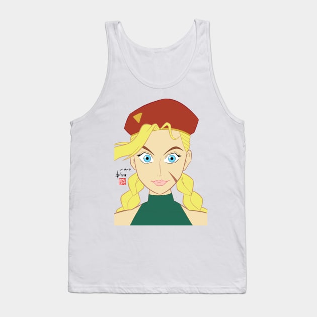 Cammy from Street Fighter Tank Top by howardshum